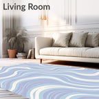 Pastel Swirl Marble Gradient Rug