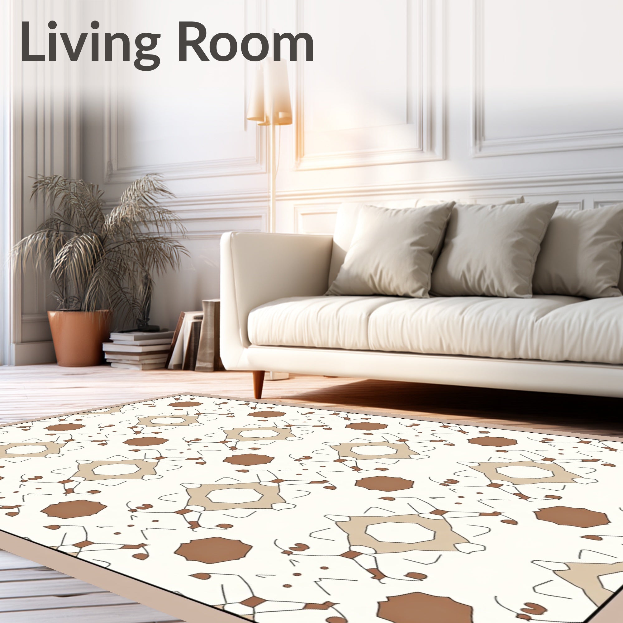 Geometric Diamond Star Pattern Rug
