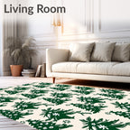Evergreen Tree Snowflake Pattern Rug