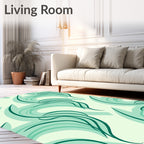 Abstract Swirls Arches Pattern Rug
