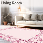 Ornate Floral Swirl Design Rug