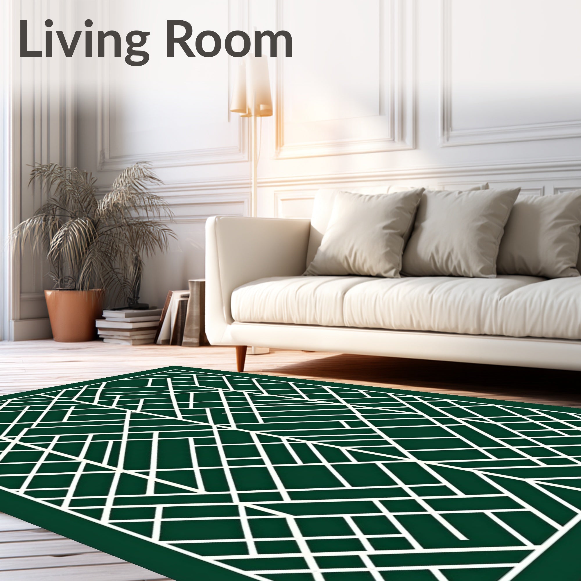 Geometric Intersecting Lines Design Rug