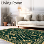 Elegant Geometric Floral Pattern Rug