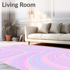 Whimsical Pastel Swirl Pattern Rug