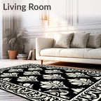 Classic Floral Damask Pattern Rug