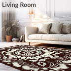 Intricate Floral Mandala Pattern Rug