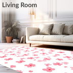 Pink Floral Pattern Design Rug