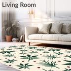 Rustic Leaf and Berry Pattern Rug