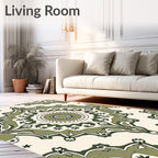 Medallion Botanical Pattern Area Rug
