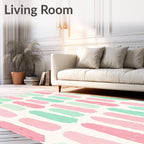 Pastel Brush Stroke Pattern Rug