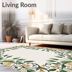 Vine Patterned Floral Botanical Rug