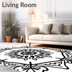 Bold Floral Mandala Style Design Rug
