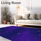 Night Sky Star Constellation Pattern Rug