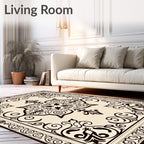 Ornate Floral Medallion Pattern Rug