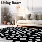 Abstract Polka Dot Pattern Design Rug
