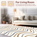 Modern Earthy Wave Pattern Rug