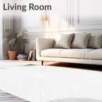 Abstract Sunburst Linear Pattern Rug