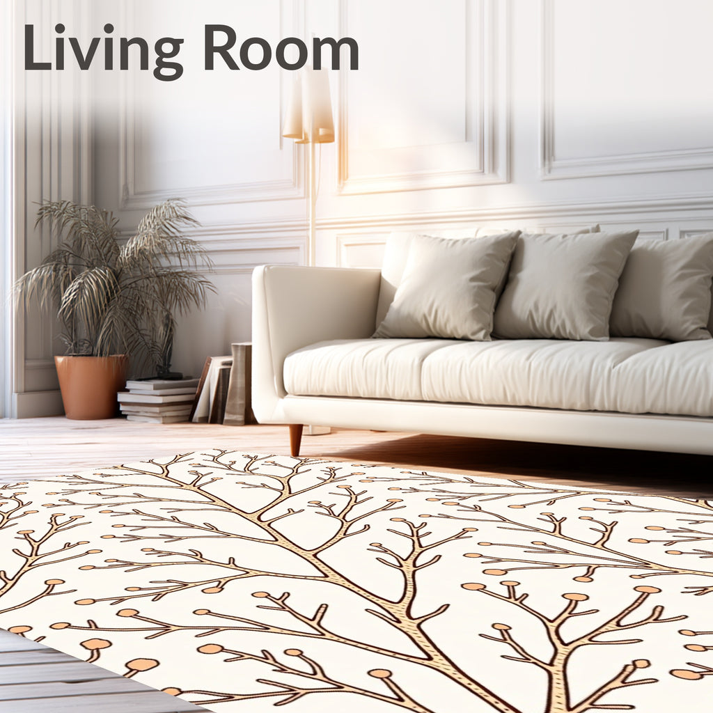 Cream Branch Berry Blossom Rug