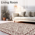 Intricate Lines Botanical Pattern Rug