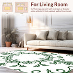 Organic Vine Scroll Pattern Rug