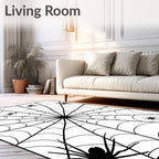 Creepy Spider Web Pattern Rug