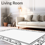 Ornate Fish Motif Frame Rug