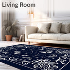 Mystical Butterfly Constellation Pattern Rug