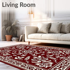 Classic Floral Medallion Border Rug