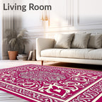 Intricate Floral Motif With Border Rug