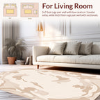 Abstract Swirl Cream Beige Pattern Rug