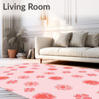 Pink Blossom Pattern Rug