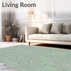 Art Nouveau Floral Outline Design Rug