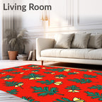 Festive Pine Boughs Bells Rug