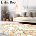Organic Woodland Motif Abstract Rug