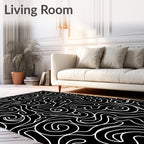 Minimalist Swirl Abstract Pattern Rug