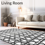 Bold Linear Diamond Pattern Design Rug