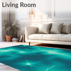 Electric Spark Cosmic Teal Rug
