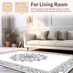 Ornate Floral Mandala Pattern Rug