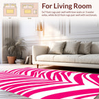 Bold Pink Zebra Stripes Rug