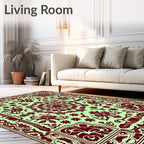 Ornate Floral Medallion Pattern Rug