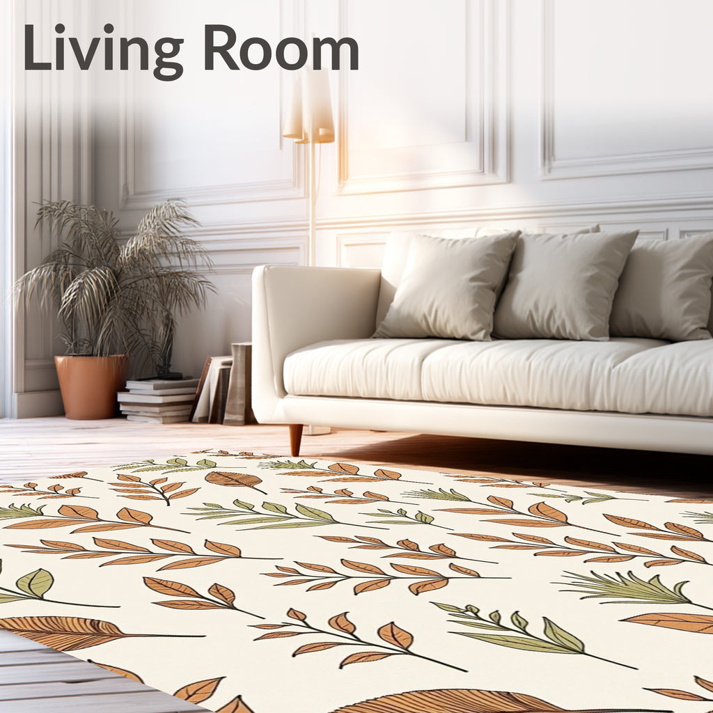 Nature Leaf Pattern Design Rug
