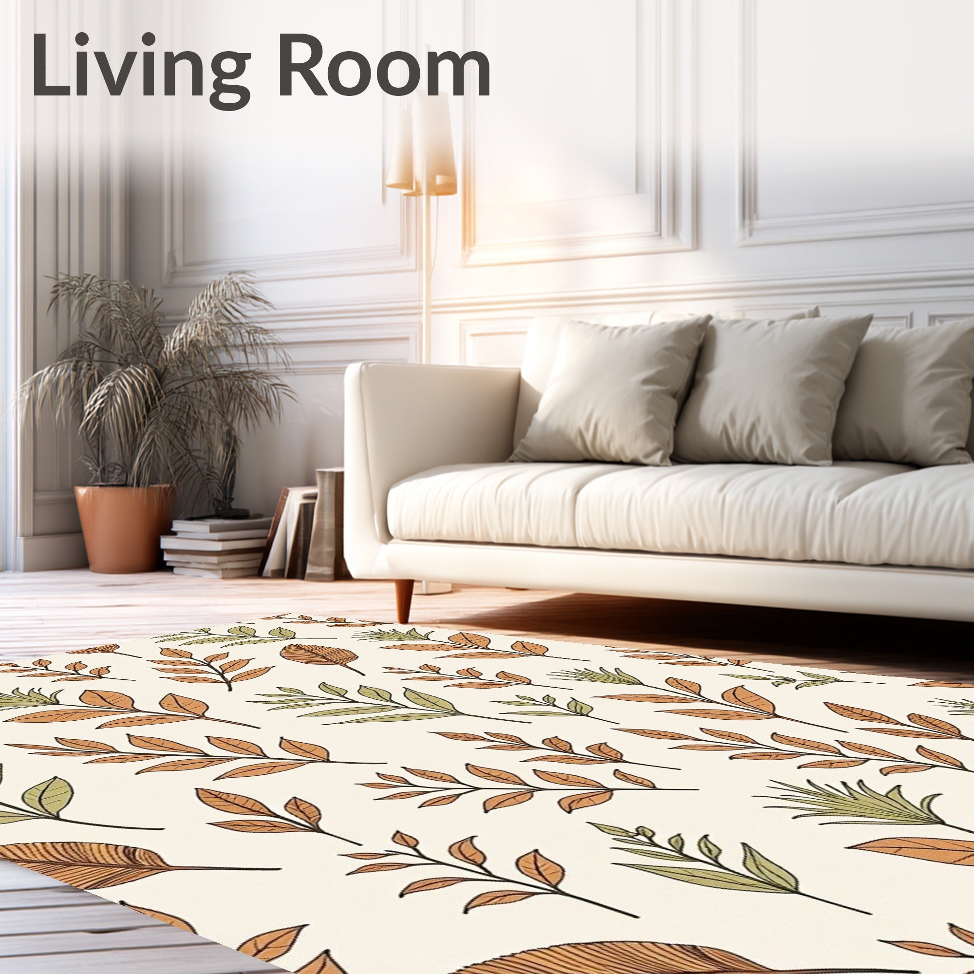 Nature Leaf Pattern Design Rug