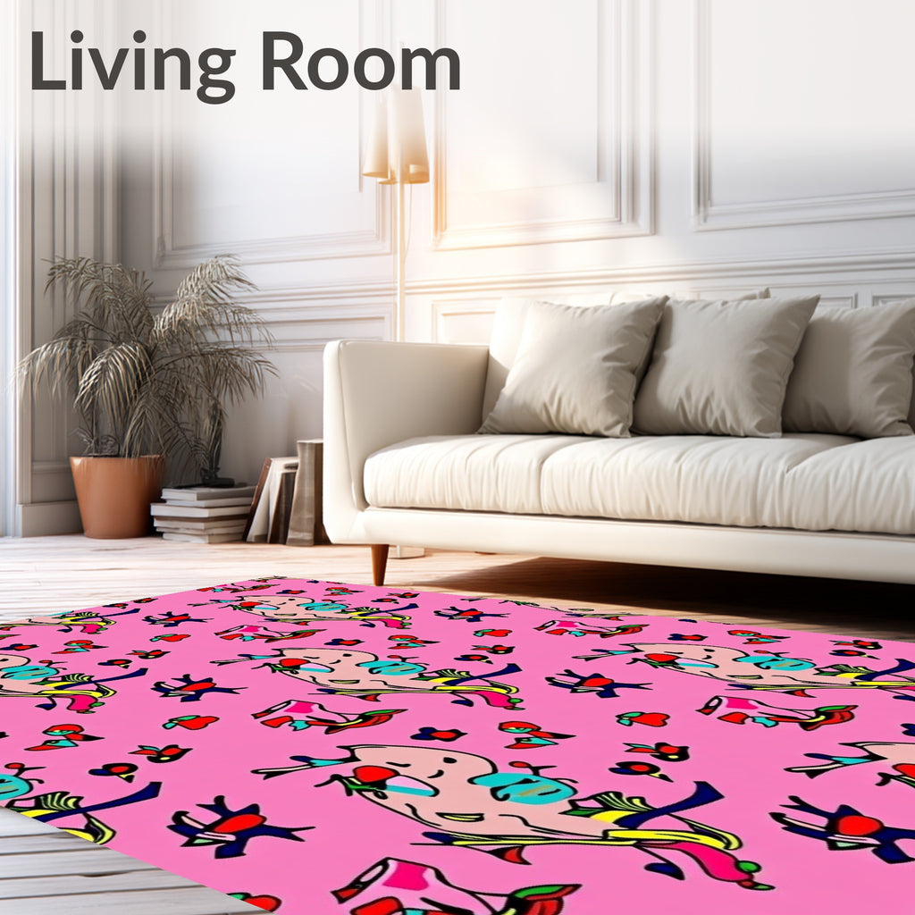 Abstract Figure Floral Cartoon Pattern Rug