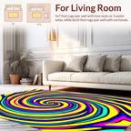 Vibrant Swirling Psychedelic Pattern Rug