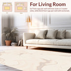 Abstract Beige Swirl Pattern Design Rug