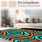 Vibrant Swirl Geometric Pattern Rug