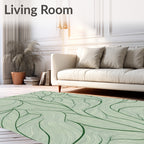 Organic Green Flowing Vines Rug