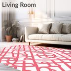 Coral Trellis Pattern Rug