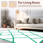 Interlocking Geometric Square Pattern Rug