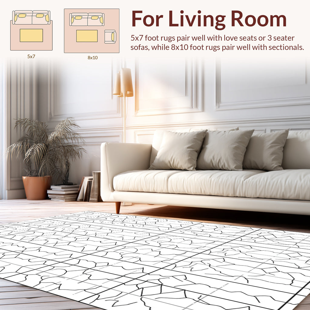 Organic Geometric Pattern Design Rug